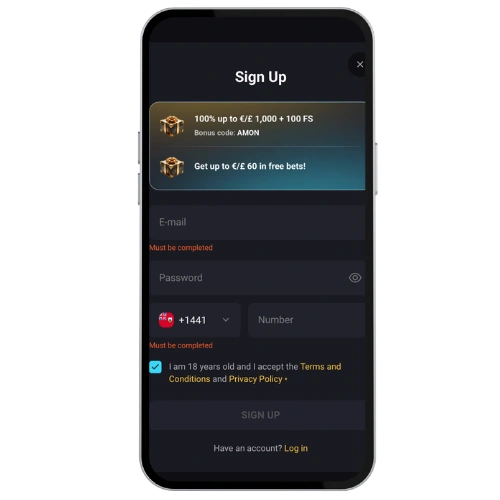 Amonbet Casino en login